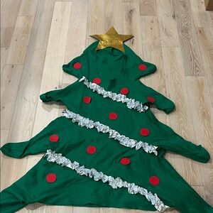 Adult Christmas Tree Costume - Green and Gold